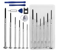 Juego de mini destornilladores de precisión 6 en 1, set de herramientas de relojería, gafas y relojeros de reparación de vasos pequeños destornilladores de precisión