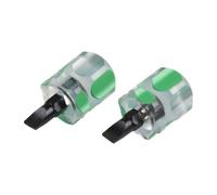 Juego de mini destornilladores para máquinas de coser de mango corto, acero al cromo vanadio plano y para puntas Phillips espacios reducidos verde rojo (una palabra)
