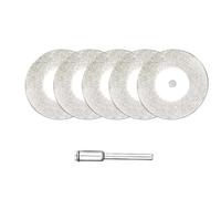 Juego de Mini Discos de corte de diamante for herramientas rotativas, muelas abrasivas con mandril for madera y vidrio, 5 uds.(22mm)