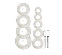 Juego de mini discos de corte de diamante: hojas de sierra circulares giratorias abrasivas for piedras preciosas, vidrio, cerámica, roca, aluminio y cobre(30mm 12pcs Set)