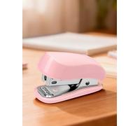 Juego de mini engrapadora rosa, pequeña grapadora de escritorio con removedor integrado, incluye 830 grapas, perfecta para uso doméstico, oficina o escuela, 67 x 28 x 41 mm