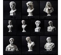 Juego de mini figuras de estatua griega y esculturas, pequeña estatua de diosa estética para estantes, mitología, decoración del hogar, David Venus George Escultura Artesanía (10 unidades)