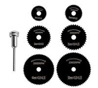 Juego de mini hojas de sierra circular, rueda de disco HSS con varilla de extensión, cuchillas giratorias HSS que se pueden utilizar para madera y plástico, cuchilla cortadora