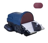 Juego de mini lijadora de banda de banco, ajuste de 6 velocidades, mesa de trabajo inclinable, paquete de amoladora de banco para madera, metal, manualidades