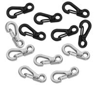 Juego de mini mosquetones, 12 unidades, mosquetón con cierre a presión, gancho para llavero, para camping, viajes, senderismo