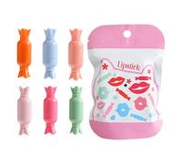 Juego de mini pintalabios Six Color, estilo caramelo, acabado mate, de labios de terciopelo altamente pigmentado con textura lisa, kit compacto para maquillaje diario y estilo de, peso