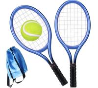 Juego de Mini Raqueta de Tenis para casa de muñecas a Escala 1/12 con Pelota y Bolsa de Almacenamiento, Accesorio de Tenis en Miniatura Realista para decoración de Manualidades y Accesorios