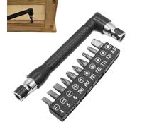 Juego de mini trinquete, destornillador de ángulo recto, llave de trinquete pequeña para espacios reducidos, con Phillips, ranurado, Torx, hexagonal y adaptador para enchufe, kit de herramientas de