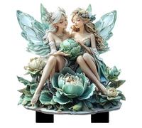 Juego de Miniaturas de Fairy Garden Genérico - Figuras decorativas Planter Fairyland | Decoración Detalle Pot-Door Postoor, Accesorios Encantadores para Gardin Home Drandscaping Magic Diffications