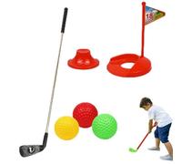 Juego de minigolf al aire libre para niños - Juego de juegos de golf para niñas para patio trasero | Juego de ejercicios de interior con equipo de pelota de golf y palos de entrenamiento, juego de