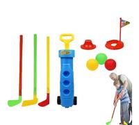 Juego de minigolf al aire libre para niños,Juego de juguetes de golf para niños al aire libre - Juego de ejercicios en interiores con pelotas de golf y equipo de club, juego de juguetes de golf para