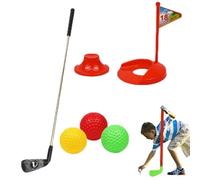 Juego de minigolf al Aire Libre para niños - Juego de Juguetes de Golf portátil para niños | de Palos de Golf, Regalos de cumpleaños para pequeños, pequeños para césped, jardín