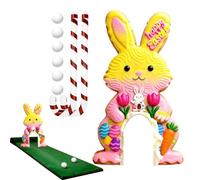 Juego de Minigolf de Pascua | Actividad de Pascua portátil - Campo de golf festivo con y bolas | Para niños adultos reuniones interior casa sala de estar habitación habitación