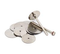 Juego de minihojas de sierra Circular de Metal de rebanada de acero inoxidable de 6/11 Uds., disco de corte de madera for herramientas rotativas Dremel con mandril(11pcs)