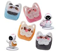 Juego de mochila de animales para Eilik, 4 mochilas con temática de animales con textura de felpa acogedora, a Eilik le encanta usarla para comida o libros durante el día escolar, puedes guardar otros