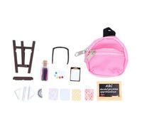 Juego de mochila para casa de muñecas, alta simulación innovadora, aprendizaje en miniatura, accesorios escolares, juguete para niños