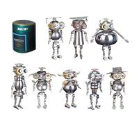 Juego de modelo combinado de caja misteriosa de metal 3D, kit de construcción de robot de ciencia ficción 8 en 1, rompecabezas de intercambio cultural interestelar para adultos, kit de montaje