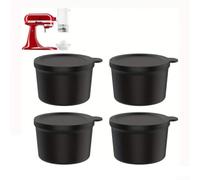 Juego de modelo de hielo para batidora de pie, máquina de hielo afeitado, paquete de 8 bandejas de polietileno para conos de nieve, accesorios de cocina apilables para fiestas en casa (4)