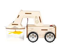 Juego de modelos de barredora de limpieza de espacios de madera, juguete educativo para niños para demostración en, proyecto de ciencia escolar, juguete educativo interactivo