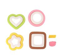Juego de molde de cortador sándwich 10 piezas de flores desmontables de forma redonda de forma redonda de tostadas para hornear galletas para la cocina desayuno de bricolaje niños