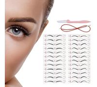 Juego de moldeador de cejas, kit de moldeo reutilizable de 3 minutos, herramienta de maquillaje, kit de plantillas, guía de correa ajustable, herramienta de peinado,