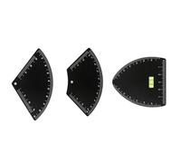 Juego de moldeo de cejas de doble propósito con guías de medición y plantillas de alineación, diseño portátil para maquillaje simétrico y ayuda para dibujar cejas simétricas