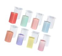 Juego de moldes cilíndricos de silicona para velas, de grado alimenticio, para jabón, Chocolate, resina, artesanal, 8 Uds