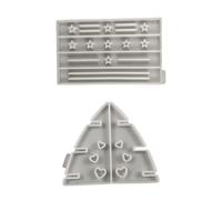 Juego de moldes creativos de resina epoxi de silicona para manualidades, estantes de exhibición, moldes de textura de silicona para soporte de exhibición y manualidades