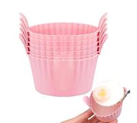 Juego de moldes de huevo de silicona - 7.5x6.5x5.5cm Air Fryer Egg Bite Maker Copas, bandeja para hornear reutilizable antiadherente, molde de pan de carne de magdalena de magdalena, herramienta de