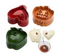 Juego de moldes de pastel no sabios - Diseñador de 3 piezas, prensa fácil de resolver para pasteles pequeños, tartaletas, galletas | Accesorios de horneado de desmoronación y pura para el hogar