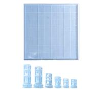 Juego de moldes de resina de ajedrez de silicona, molde de ajedrez, juego de mesa, molde de silicona, fabricación manual para piezas artesanales, juego de moldes