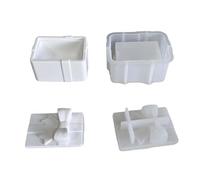 Juego de moldes de resina para manualidades, organizadores de joyas, moldes de silicona para decoración del hogar y caja de almacenamiento de regalo con tapa, caja de almacenamiento redonda