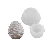 Juego de moldes de silicona con diseño creativo de piña para elaborar un contenedor de almacenamiento de resina único con cubierta, portavelas, molde de silicona