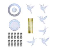 Juego de moldes de silicona para colibrí, resina epoxi, molde de fundición, decoración para el hogar, jardín, patio, decoración para campanas, manualidades, colibrí, resina epoxi, molduras de viento