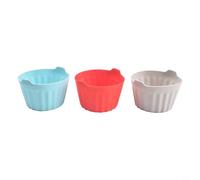 Juego de moldes de silicona para freidora de aire, tazas escalfadoras de huevos reutilizables de grado alimenticio para freidoras de aire, microondas, hornos - Ramequines para hornear de 6,5 x 5 cm (3