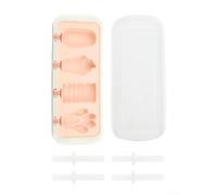 Juego de moldes de silicona para helados, resistentes, reutilizables para yogur y puré, aptos para lavavajillas, 25 x 10 cm, color rosa (estilo cuatro)