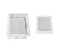 Juego de moldes de silicona para manualidades, cajas de almacenamiento de joyas de resina hechas a mano, fácil de limpiar, diseño de liberación rápida, molde de silicona en forma de libro para joyas