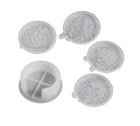 Juego de moldes de silicona para posavasos de resina, suministros de manualidades con diseño de patrón y liberación flexible, decoración del hogar y moldes de chocolate para hornear, herramientas