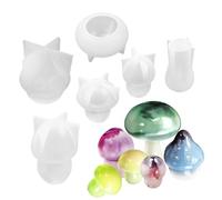 Juego de moldes de Silicona para, Resina epoxi, moldes de Silicona , moldes para Velas, Forma de Seta, Escultura, moldes de Resina, decoración de, moldes de Silicona, Resina epoxi,