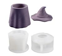 Juego de moldes de silicona para sombrero de bruja, moldes de caja de almacenamiento, moldes de silicona resistentes a altas temperaturas, manualidades hechas a mano para entusiastas de la artesanía