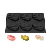 Juego de moldes de silicona para tartas, tartas, dulces, molde 3D para postres, 6 huecos, para café, restaurante, panadería, pastelería, cocina, hogar