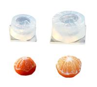 Juego de moldes, diseño cítrico de silicona flexible, acabado de segmentos detallados para los fabricantes del hogar, fruta decorativa, proceso de desmoldeo más limpio