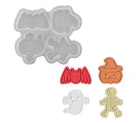 Juego de moldes multiusos para velas de Halloween, artesanías, espectros, jabón de calabaza y suministros de arte, decoración para fiestas