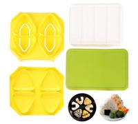 Juego de moldes para hacer sushi, molde para hacer bolas de arroz, triángulo, onigirii, molde de prensa de bolas de arroz, herramienta de cocina para hacer sushi , lindo y delicioso bentoo para