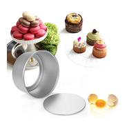 Juego de moldes para hornear pasteles redondos, molde para pastel de gasa, pudín, pastel de queso, aleación de aluminio, 5 uds.