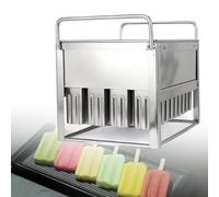 Juego de moldes para paletas, 40 moldes de acero inoxidable con 100 varillas, para uso en la cocina del hogar y la tienda de postres