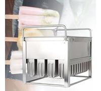 Juego de moldes para paletas, 40 moldes de acero inoxidable con 100 varillas, para uso en la cocina del hogar y la tienda de postres