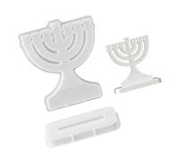 Juego de moldes para velas de Hanukkah de silicona de grado alimenticio con 7 y 9 diseños de ramas para manualidades con velas Diseño de rama Silicona de grado alimenticio flexible para manualidades