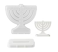 Juego de moldes para velas de Hanukkah de silicona de grado alimenticio con 7 y 9 diseños de ramas para manualidades con velas Diseño de rama Silicona de grado alimenticio flexible para manualidades