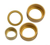 Juego de molduras interiores para Toyota Corolla para aire acondicionado y pomos de espejo 2019 2025, aleación de aluminio para proteger contra el desgaste y el óxido (dorado)